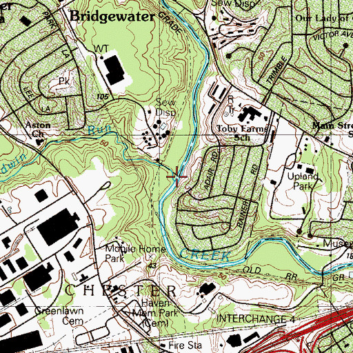 Topographic Map of Baldwin Run, PA