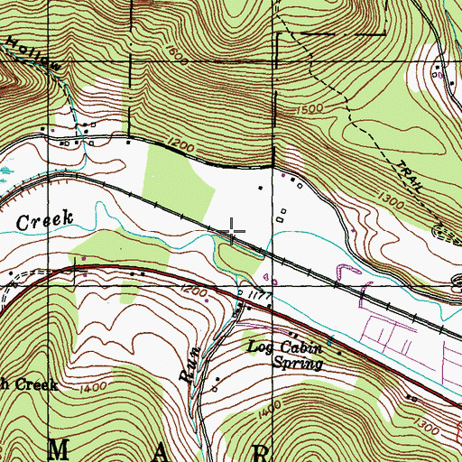 Topographic Map of Baldwin Run, PA