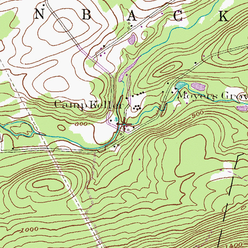 Topographic Map of Balliet Run, PA