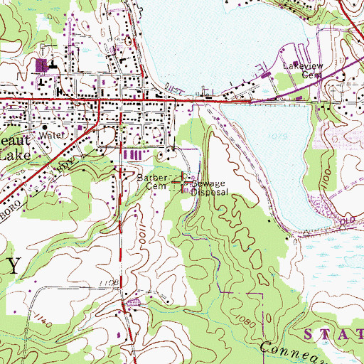 Topographic Map of Barber Cemetery, PA