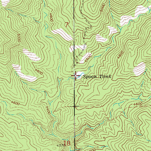 Topographic Map of Spoon Tank, AZ