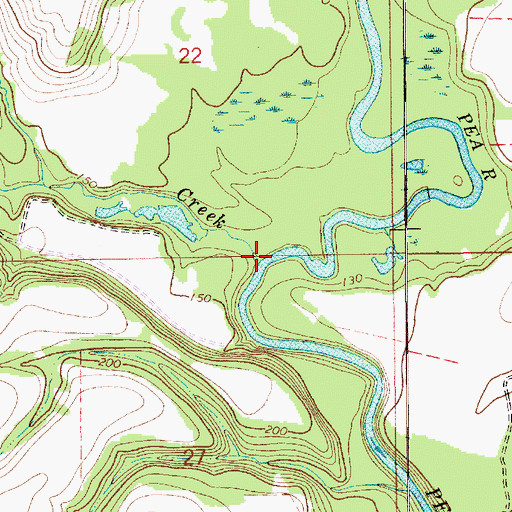 Topographic Map of Cripple Creek, AL