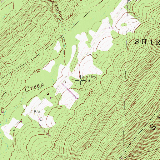 Topographic Map of Barkley Cemetery, PA