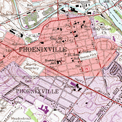 Topographic Map of Barkley School, PA