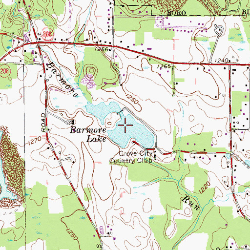 Topographic Map of Barmore Lake, PA