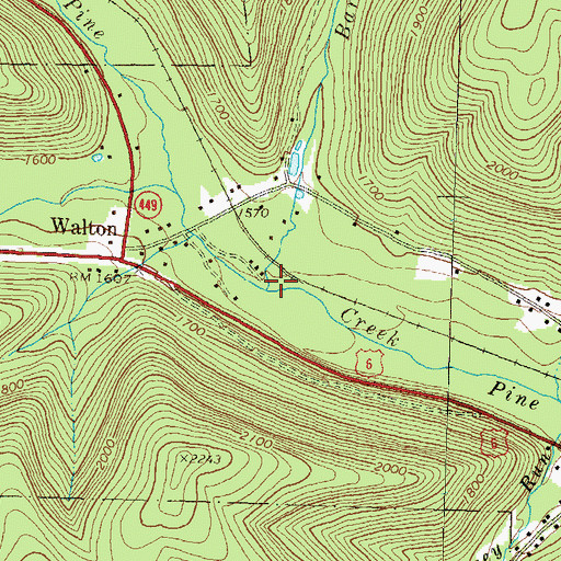 Topographic Map of Barn Brook, PA