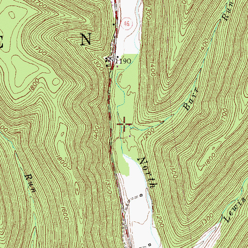 Topographic Map of Barr Run, PA