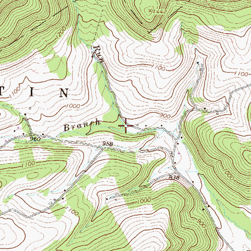 Topographic Map of Bartley Run, PA