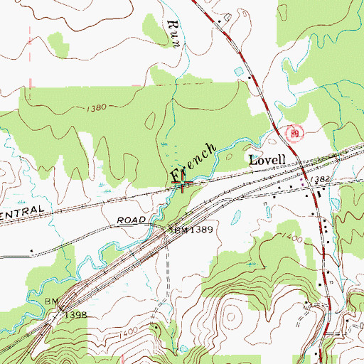 Topographic Map of Baskin Run, PA