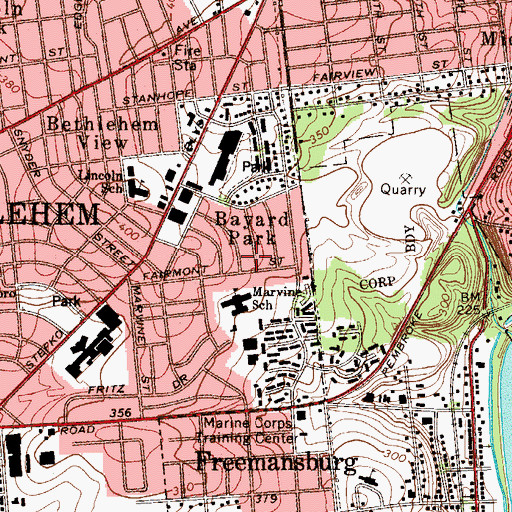 Topographic Map of Bayard Park, PA