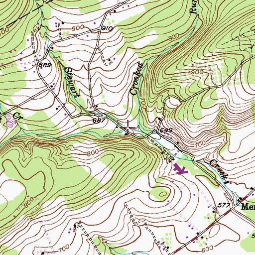 Topographic Map of Bear Creek, PA