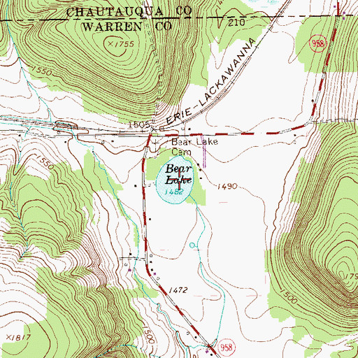 Topographic Map of Bear Lake, PA