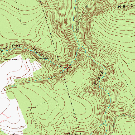 Topographic Map of Bear Pen Hollow, PA