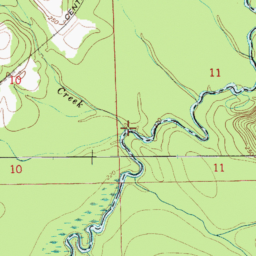Topographic Map of Crooked Run Creek, AL