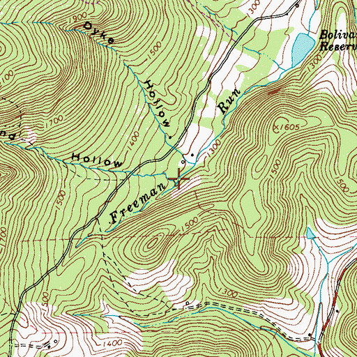 Topographic Map of Bear Pond Hollow, PA