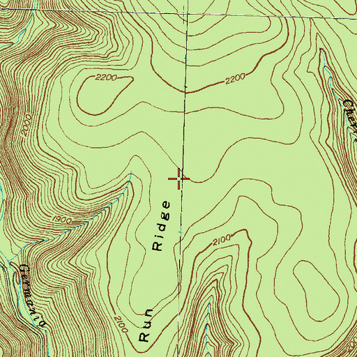 Topographic Map of Bear Run Ridge, PA