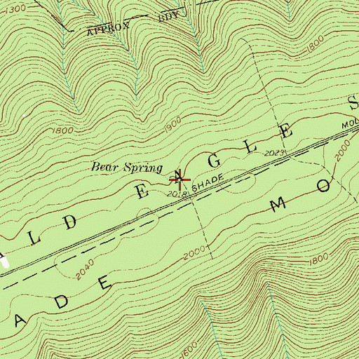 Topographic Map of Bear Spring, PA