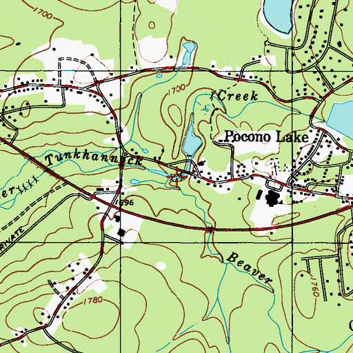 Topographic Map of Beaver Creek, PA
