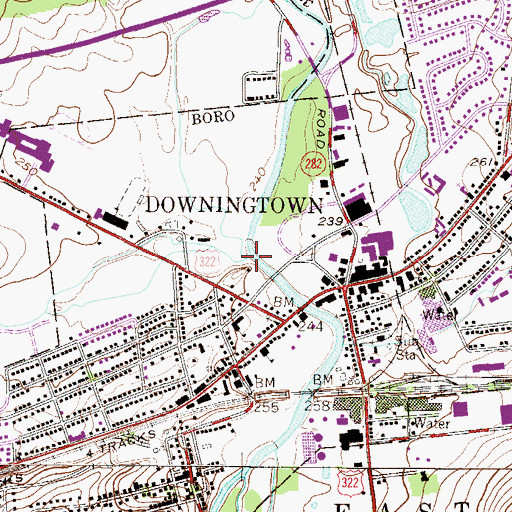 Topographic Map of Beaver Creek, PA
