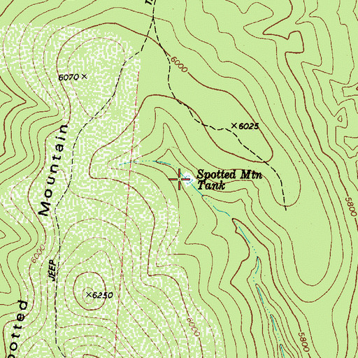 Topographic Map of Spotted Mountain Tank, AZ