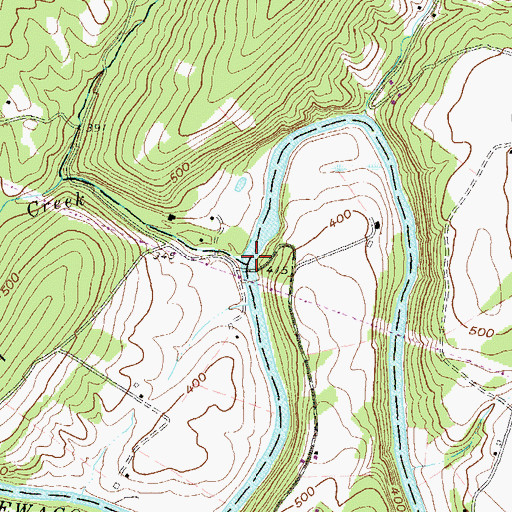 Topographic Map of Beaver Creek, PA