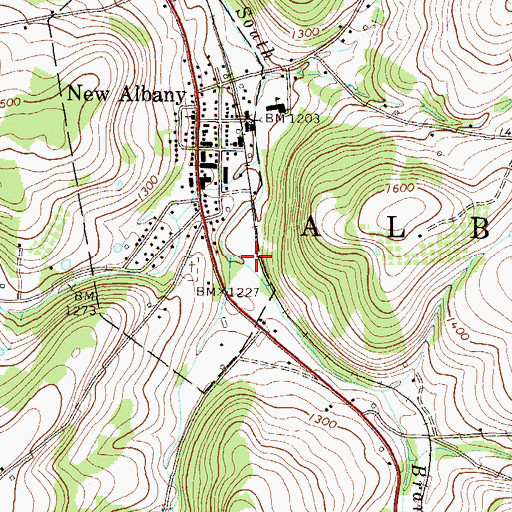 Topographic Map of Beaver Run, PA