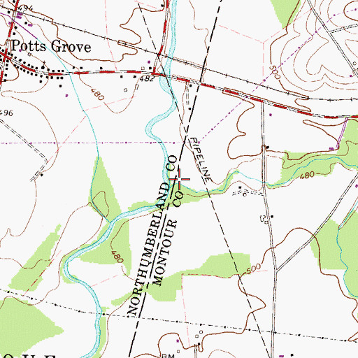 Topographic Map of Beaver Run, PA