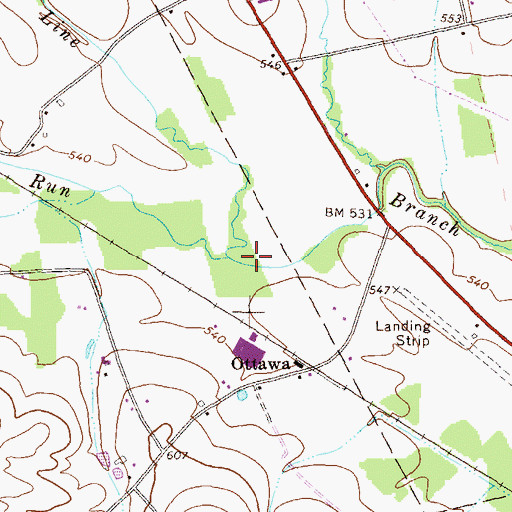 Topographic Map of Beaver Run, PA