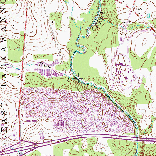 Topographic Map of Beaver Run, PA