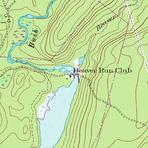Topographic Map of Beaver Run Club, PA