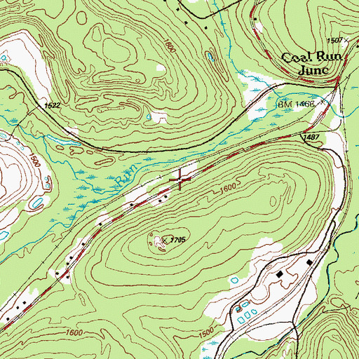 Topographic Map of Beaver School, PA