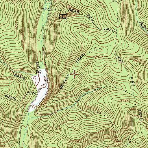 Topographic Map of Beaver Trail, PA
