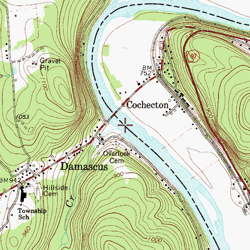 Topographic Map of Beaverdam Creek, PA