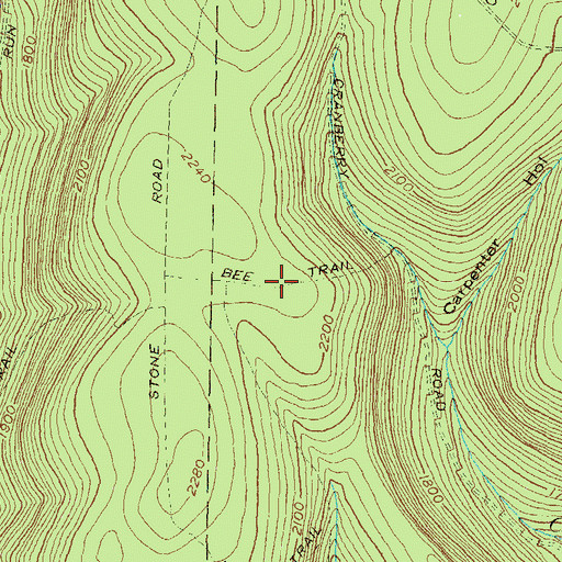 Topographic Map of Bee Trail, PA