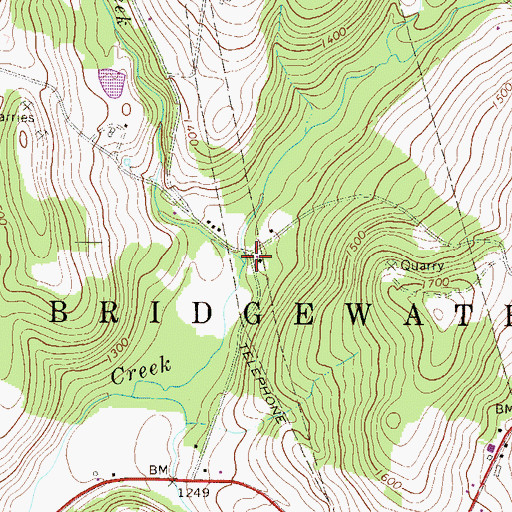Topographic Map of Beebe Creek, PA