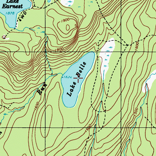 Topographic Map of Lake Belle, PA