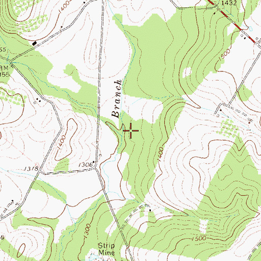 Topographic Map of Bentz Run, PA