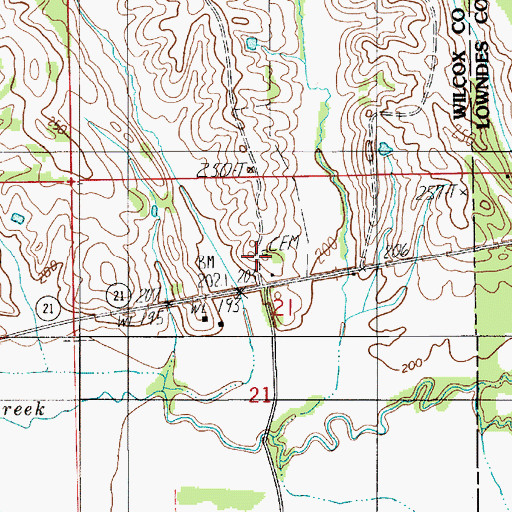 Topographic Map of Crum Cemetery, AL