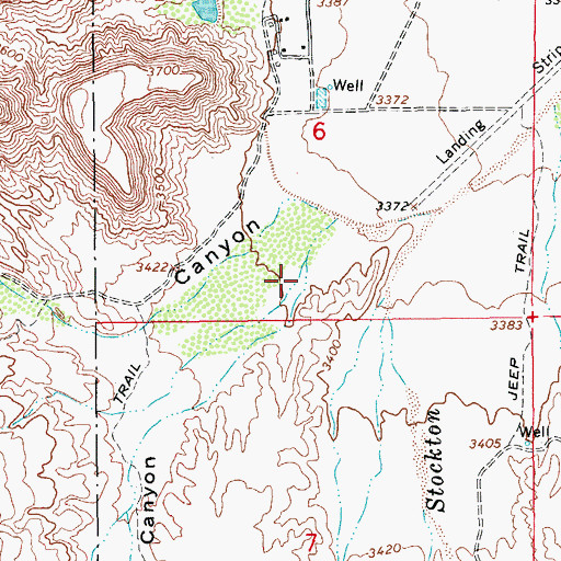 Topographic Map of Spring Canyon, AZ