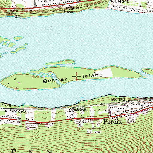 Topographic Map of Berrier Island, PA
