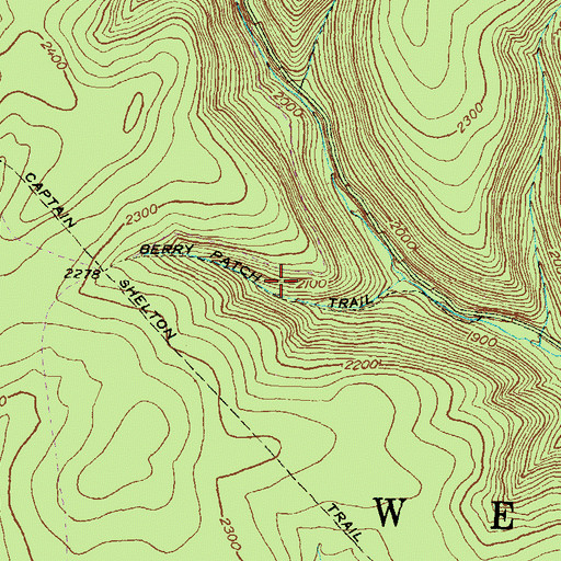 Topographic Map of Berry Patch Trail, PA