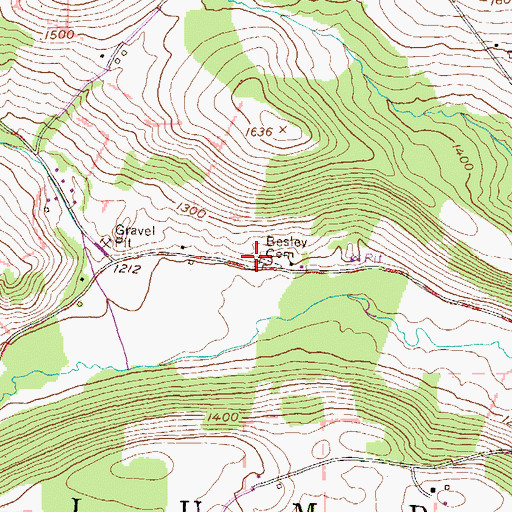 Topographic Map of Besley Cemetery, PA