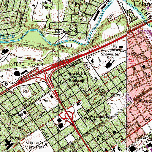 Topographic Map of Bethany Church, PA