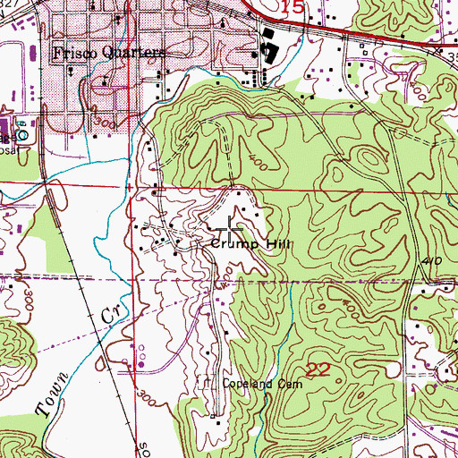 Topographic Map of Crump Hill, AL