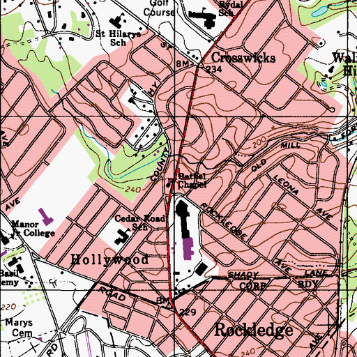 Topographic Map of Bethel Chapel, PA