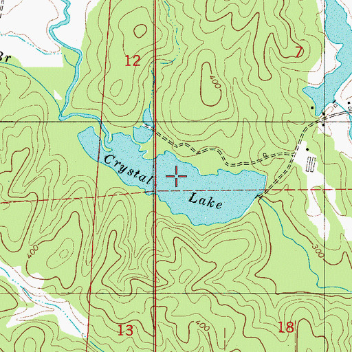 Topographic Map of Crystal Lake, AL