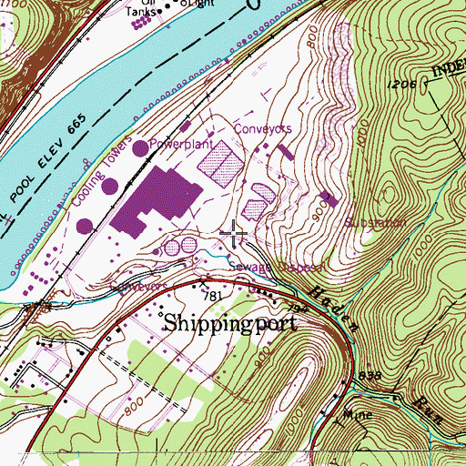 Topographic Map of Bethlehem Church, PA