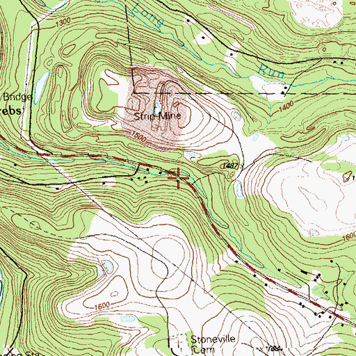 Topographic Map of Bethlehem School, PA