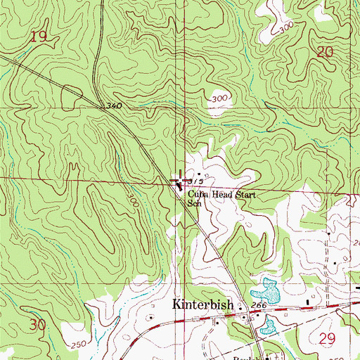 Topographic Map of Cuba Head Start School, AL