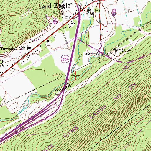 Topographic Map of Big Fill Run, PA